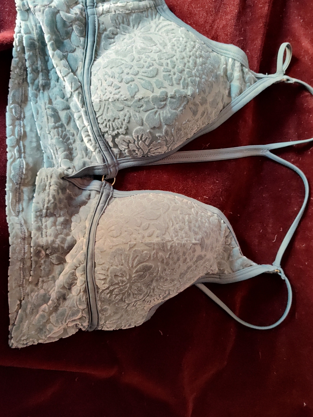 PINK Victoria's Secret Light Blue Lace Bralette